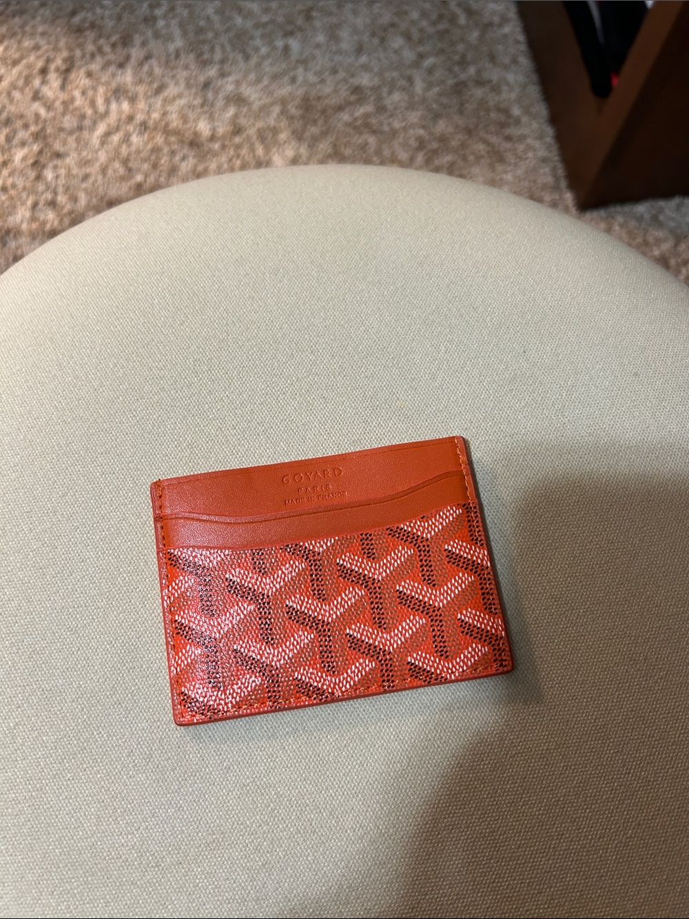 Designer Inspired Orange Card Holder